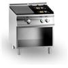 Ristosubito Cucina tuttapiastra + 2 fuochi gas MDLR Vano aperto Modello CL9080TPPCGB