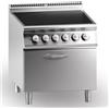Ristosubito Cucina elettrica in vetroceramica MDLR 4 zone di cottura Modello CL9080CFVE Forno elettrico Dim. cm L.80 P.90 H.87