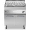 Ristosubito Griglia pietra lavica 2 zone di cottura MDLR Armadio con porte Modello F7080GRLIP