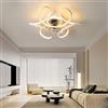 Dceinz Lampadario Con Ventilatore Da Soffitto Moderno DC Reversibile 6 Velocità 40W Plafoniera Con Ventilatore LED Dimmerabile Silenzioso Modalità Inverno Estate Per Camera Da Letto Lounge-White