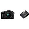 Panasonic Lumix DMC-G80MEG-K Fotocamera Digitale Mirrorless, Dual I.S.2, Video 4K, Kit 12-60 mm + Panasonic DMW-BLC12
