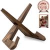 ANBOXIT Supporto Porta Piatti da Esposizione in Legno - 1 Pezzo Piedistallo Cavalletti in Legno, Porta Foto da Tavola, Supporto per Cornice - 16,6 cm