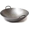 Craft Wok Grande Wok da 40 cm in Stile Canton Pesante e Martellato a Mano in Acciaio al Carbonio (fondo arrotondato)/731W87