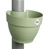 Elho Vibia Campana Drainpipe Clicker 40 - Vaso per Esterno - Ø 21.6 x H 16.3 cm - Pistache Green