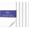 Fantastino® Block Notes A5 Bianco - 5 Pezzi, 250 Fogli (50 per Blocco) Carta Premium 90 g/m². Blocco Note, Fogli per Appunti, Blocco a Strappo per Ufficio, Casa, Scuola, Università.
