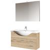 Mama Store EBE 80, Mobile 2 ante 80 cm, Bianco Lucido Laccato, L. 80 X P. 50 X H. 53 CM
