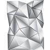 Kare Design specchio Prisma, argento, XL, stile moderno, tridimensionale, bagno, corridoio, camerda da letto, 140x105x12 cm (A/L/P)