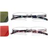 Hubeye 2 Paia Occhiali da lettura Ultraleggeri Montatura Trasparente Anti luce blu con Custodia in Pelle per Uomo e Donna 1.50