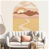 Ambiance Sticker Carta da Parati in Tessuto non Tessuto Affreschi Giganti Preincollati - California Sol Levante Con Il Deserto E Le Nuvole Sotto L'Arco - Adesivo Decorativo | H112 x L90 cm