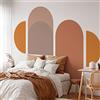 Ambiance Sticker Carta da Parati in Tessuto non Tessuto Affreschi Giganti Preincollati - Archi Africani - Adesivo Decorativo | H185 x L90 cm