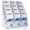 Taymar Porta Depliant Din A4/ A5/ Din lungo Vierstufig Espositore Brochure Versione Supporto-Volantini Acrilico Trasparente Porta Depliant