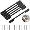 Lxoraziy 6 Pezzi Maniglie Cucina Distanza fori 320 mm, Maniglie per Mobili da Cucina Nero, Maniglia in Lega di Alluminio per Mobili da Cucina Decorazioni