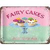 Nostalgic-Art Targa Vintage Fairy Cakes - Fresh Every Day - Idea Regalo per la Cucina, in Metallo, Design Retro per Decorazione, 30 x 40 cm