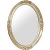 Biscottini Specchio da parete grande 93x3,5x72 cm, Specchio ovale Made in Italy, Specchio bagno finitura argento