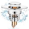 Diboniur Tappo Lavandino Bagno, Tappo Bidet Universale Pop up Aggiornato，Tappo di scarico in metallo per vasca da bagno, cucina, lavabo (apertura foro di scarico 32-41 mm)