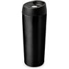 ROMINOX Recta - Tazza termica da 500 ml, colore nero, per bevande calde, doppia parete isolante, pronta da bere su un pulsante, 500 ml; dimensioni: ca. 8 x 8 x 21,5 cm