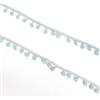 Craftelier - Nastro con pompon per decorare progetti di artigianato e scrapbooking | Realizzato in poliestere | Larghezza 12 mm (0,47) e Lunghezza 2 m (78,74) - Colore Blu Bambino