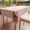 PETTI Artigiani Italiani - Tovaglia Antimacchia Rettangolare Copritavolo Cucina Disegno Fiocco Rosa X12 Posti (140x240 cm) 100% Made in Italy