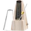 LEKATO Metronomo meccanico con campana Metronomo universale per pianoforte, chitarra, batteria, ukulele, violino, suono forte, alta precisione del ritmo e del tempo per musicisti (Beige)