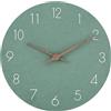 Warminn Orologio da parete silenzioso, senza ticchettio, 30,5 cm, grande, moderno, in legno, verde, vintage, retrò, rustico, per bambini, cucina, camera da letto, doccia, esterni, giardino, ufficio, soggiorno