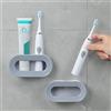 Vicloon Porta Spazzolino Elettrico, 2 Pezzi Porta Spazzolino Elettrico da Parete, Supporto per Spazzolino da Denti Elettrico, Porta Spazzolino da Muro - Grigio