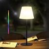 Ecvivk Lampada da tavolo a LED per esterni, a batteria, senza fili, dimmerabile, luce bianca calda e RGB, luce da tavolo portatile, impermeabile, per esterni, giardino, balcone,campeggio.
