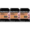 Duracell 6X Duracell AAAA Alcalina (3 Blister Da 2 Batterie) 6 Pile