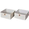 LOVE !T STORE !T LOVE IT STORE IT Premium Organizer per Cassetti e Armadio in Tessuto - Scatole Pieghevoli - Set da 2 - 30x30x15cm - Beige