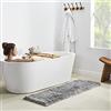 Penguin Home Tappeto da bagno a forma di pinguino, 100% pile di micropoliestere, argento, 50 x 152 cm