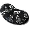 BRILA Cuscino ergonomico per poggiapolsi per mouse, in memory foam, per computer, laptop, lavoro in ufficio, giochi su PC, design con fori per massaggi, allevia il dolore al polso (farfalle)