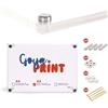 GOYAPRINT | Targa in Plexiglass Trasparente A3 3+3 mm - Doppia Lastra Acrilica con Distanziatori, Fissaggio a Parete per Documenti, Foto e Segnaletica (A3-29,7X42 CM, 3+3 MM)