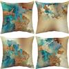 ARNTY Federe Cuscini Divano 45x45, Copricuscini Set di 4 Fodere Moderna Decorative Camera da per Esterno (Tie-dye Oro-Velluto)