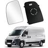 JinsenTGG Vetro a Specchio sostituzione per Fiat Ducato 2006-2021, Specchio Esterno Regolabile Adatto sostituzione per Citron Jumper, sostituzione per Peugeot Boxer, Lente di Retromarcia (Sinistra)