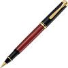 Pelikan 928879 - Penna Stilografica Linea M600 Classic, Rosso Souveraen/Nero, Dettagli Oro 24K, Pennino Bicolore in Acciaio Inossidabile, Dimensione F, in confezione regalo