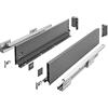 GTV Guide per cassetti AXIS Pro, estraibili per cassetti con estrazione, colore antracite, portata fino a 40 kg, sistema push to open, accesso libero, larghezza: 550 mm, altezza: 120 mm