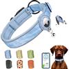AgoumLux Collare Cane per Apple Airtag Regolabile Riflettente Nylon Morbido e Neoprene con Custodia Air Tag per Cani di Piccola Media Grande Taglia
