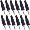 RUNCCI-YUN 12 Pezzi Jack 3,5 Saldare/4 Poli Saldatura/Maschio 3.5 mm Stereo/Audio 3.5mm/Connettore Cuffie Saldatura