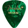 Fender 351 Shape Medium Classic Celluloid Picks, 12-pack, verde moto per chitarra elettrica, chitarra, mandolino, acustica e basso