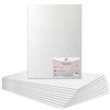Habercrafts Pannello in tela A4 allungato bianco su tela per artisti, 100% cotone, per pittura ad olio, pittura acrilica, tecnica mista, tela bianca senza acidi, formato A4, 210 x 297 mm, 10 tavole)