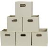Household Essentials 6 Piece Fabric Storage Cube, con Manici, Colore: Blu Navy Canvas