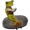 Top Collection - Statua in miniatura per giardino delle fatine e terrario, motivo: rana