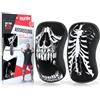 RockTape Assassins Ginocchiere 7mm - Supporto al Ginocchio in Neoprene per Compressione, Calore e Stabilità Durante l'Allenamento Intenso, Stampa Teschio, Small