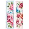 VERVACO Kit Punto Croce Segnalibri Contato Fiori E Farfalle I Set da 2 Segnalibri Punto Croce da Ricamare 6 x 20 cm Set Fai da Te Creativo Adulti Ricamo Accessori per Lavoretti Creativi