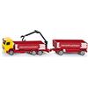 siku 1797, Camion per materiali edili con rimorchio, 1:87, Metallo e Plastica, Rosso e Giallo, Gru mobile