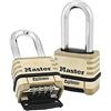 Master Lock 1175DLH - Lucchetto a combinazione in ottone, ad arco lungo, reimpostabile