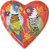 Maxwell & Williams Love Hearts Piattino da Dessert a Cuore in Porcellana, Motivo "Super Tigre", Confezione Regalo, Colore Rosso, 15,5 cm
