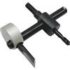 MIBRO 460271 - Taglierina regolabile per fori circolari, argento, nero