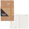 Idena 11071 - Agenda per appuntamenti 2024, 85 x 135 mm, marrone, 176 pagine, 1 settimana su 1 pagina, agenda, planner settimanale, copertina in pelle riciclata