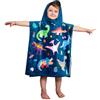 Theonoi Poncho da bagno per bambini, con cappuccio/accappatoio, asciugamano da doccia, telo da bagno, con cappuccio, per ragazzi e ragazze, 100% cotone (dinosauri)