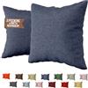 SoNiT home decor SONIT - Federe Cuscini Blu 50x50 cm, Set 2 Federe Divano in Cotone Loneta con Cerniera Nascosta, Copri Cuscini Decorativi per Letto e Divano, Fodere Resistenti e Lavabili Arredo Casa